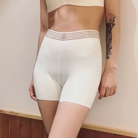 安全裤女防走光无痕大码冰丝内裤打底裤夏季不卷边薄款婚纱保险裤图片