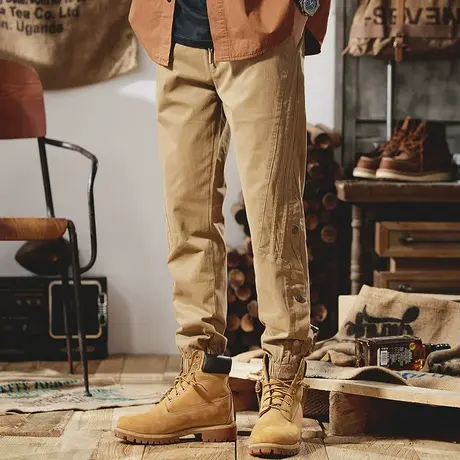 裤子男夏季时尚潮流男士束脚工装裤休闲宽松男裤夏季薄款裤子男款商品大图