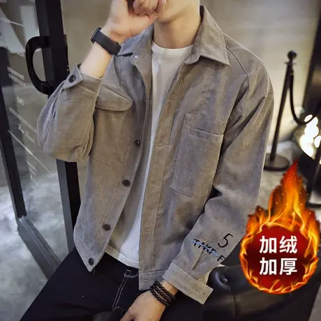 男士秋季外套ins韩版潮流灯芯绒棒球服春秋款宽松夹克秋装上衣服商品大图
