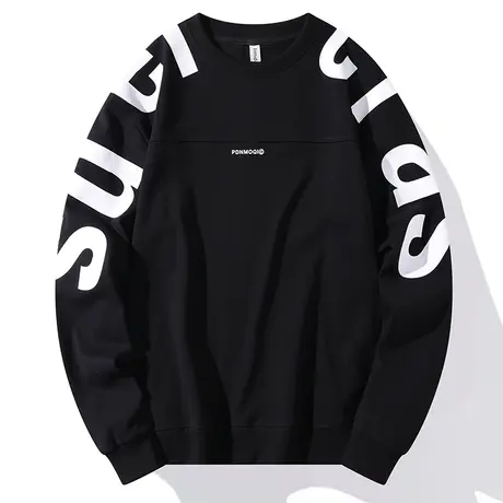 春秋装长袖卫衣男士2022新款圆领打底衫韩版宽松百搭套头体恤男潮商品大图