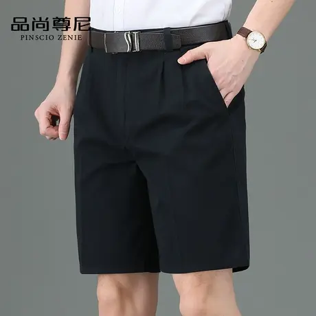 【纯棉】短裤男士夏季外穿宽松直筒休闲中裤沙滩裤中老年爸爸裤子商品大图