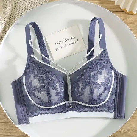 内衣女聚拢小胸收副乳上托防下垂胸罩调整型加厚款不空杯性感文胸商品大图