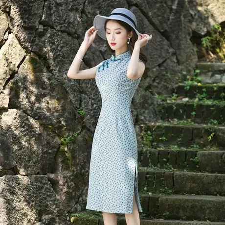 筠雅新款法式连衣裙小碎花裙连衣裙质感名媛复古现代风气质小裙子商品大图