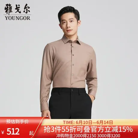 【商场同款】雅戈尔男士长袖衬衫春秋新款官方商务休闲长袖衬衫男商品大图