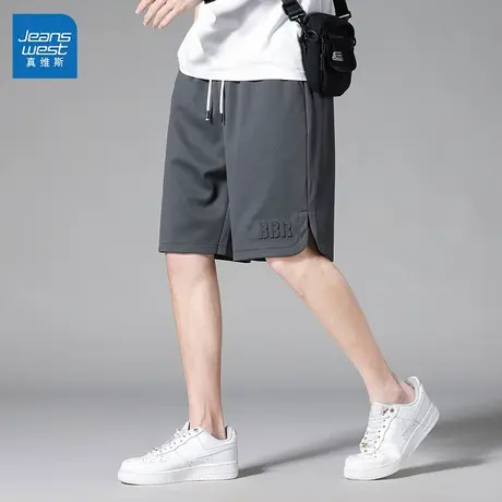 GL真维斯冰丝短裤男速干2025夏季新款薄款外穿宽松直筒运动五分裤图片