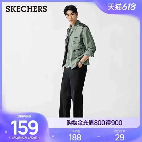 斯凯奇闪穿裤|男休闲裤修身显瘦运动裤2025新款夏吸湿速干直筒裤商品大图