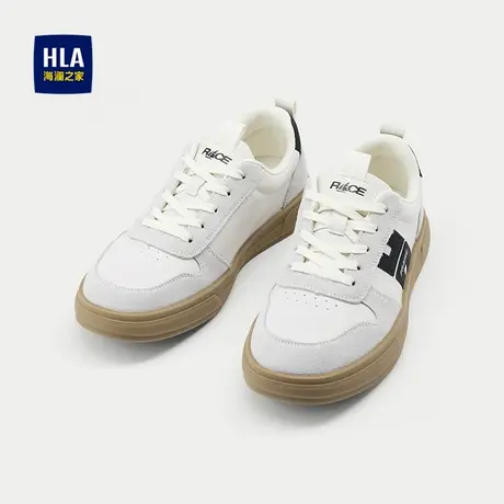 HLA/海澜之家圆头抽绳系带休闲鞋25新款轻便透气时尚运动德训鞋男商品大图