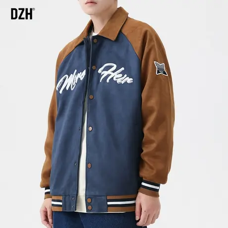 男士美式麂皮绒外套男秋季潮高级感飞行员夹克男装2023年新款上衣商品大图