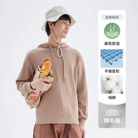 坦博尔奥莱清仓男士宽松连帽套头卫衣百搭设计感潮流休闲小众上衣商品大图