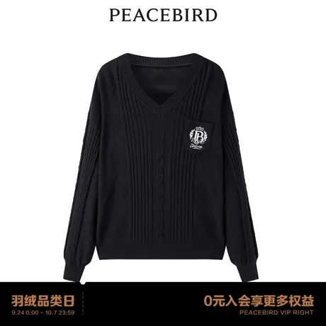 【商场同款】太平鸟女装2023秋季新款斯文线套衫A1EED3401商品大图