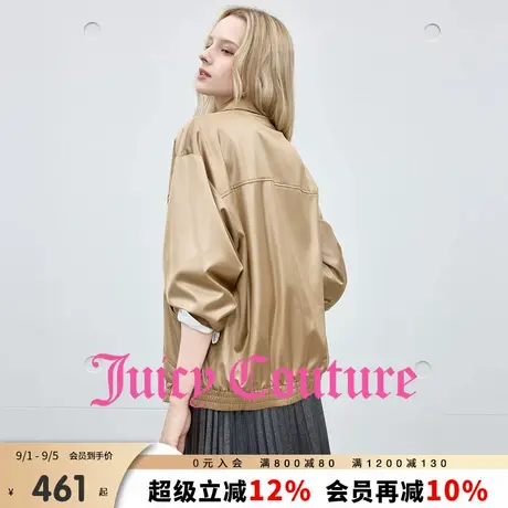 Juicy Couture橘滋外套女2025年秋季新款仿皮美式宽松夹克上衣商品大图