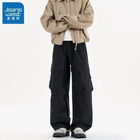N5真维斯男士工装裤2025新款秋季户外休闲潮流宽松直筒裤男款裤子商品大图