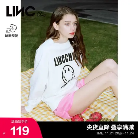 LINCCHIC金羽杰裤子华丽绒甜酷运动感俏皮休闲短裤女S212ST197商品大图