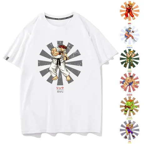 秀洛纯棉街头霸王T恤街霸短袖肯 隆 春丽 古烈布兰卡衣服周边打底商品大图