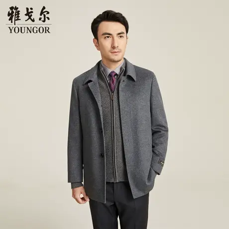 【商场同款】雅戈尔男士大衣秋冬新款官方商务休闲羊毛大衣外套男商品大图