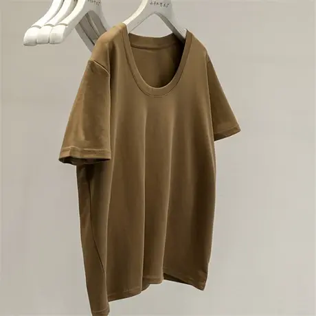 好物推荐~舒适时尚！上身显瘦~基础款巨百搭白色短袖T恤女夏季潮图片