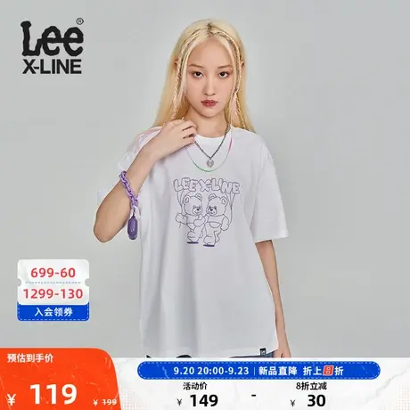 LeeXLINE23新品舒适男友版印花多色女短袖T恤潮LWT0055184LE图片