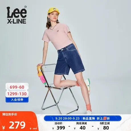 LeeXLINE23新品中蓝色百慕大女牛仔短裤显瘦LWB0001955PN-039图片