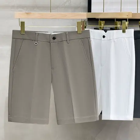 五分裤男士小西裤直筒修身薄款商务高级感短裤夏季男款裤子休闲裤图片