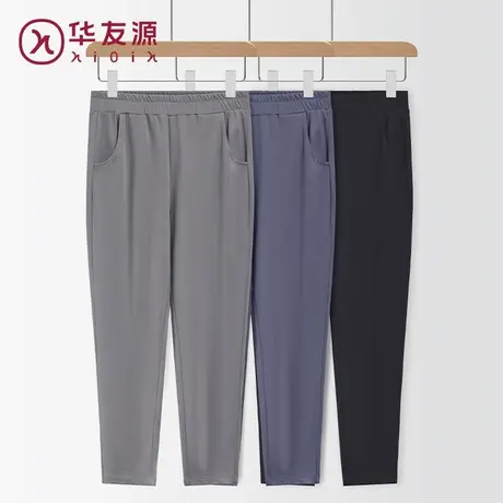 华友源春夏季女士纯棉长裤宽松透气中老年人大码睡裤可外穿空调裤商品大图
