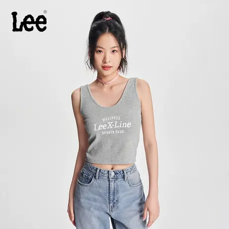 【直播间专享秒杀】Lee舒适版印花Logo灰色女士背心运动休闲潮流图片