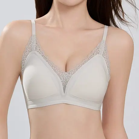 浪漫春天春夏新品内衣女云感上托无钢圈蕾丝女士文胸高弹无痕舒适商品大图