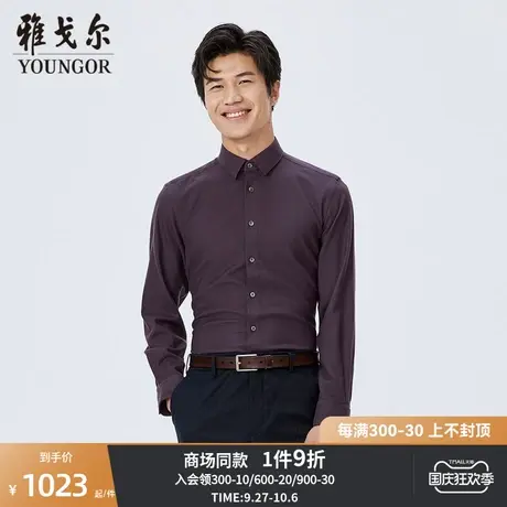 【商场同款】雅戈尔男士衬衫秋冬新款官方商务休闲长袖衬衫S3924商品大图