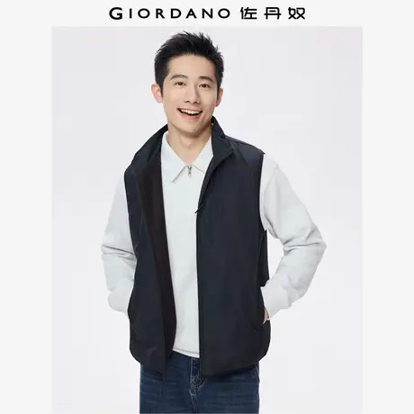 佐丹奴背心外套男秋冬新款加绒保暖多口袋立领马甲夹克男13075855商品大图