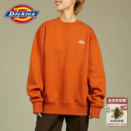 Dickies商场同款23新款秋冬男女情侣同款Logo加绒圆领美式卫衣商品大图