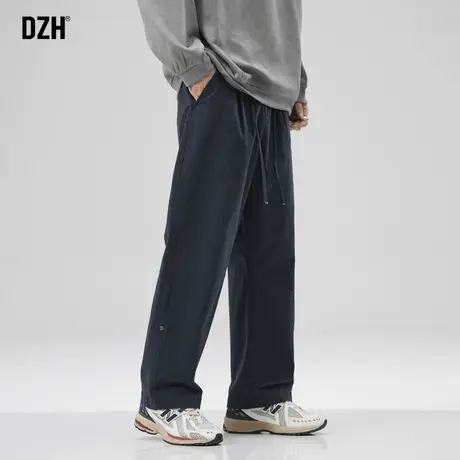 男士藏青色裤子潮牌男工装裤秋季休闲长裤男款2023新款宽松直筒裤图片