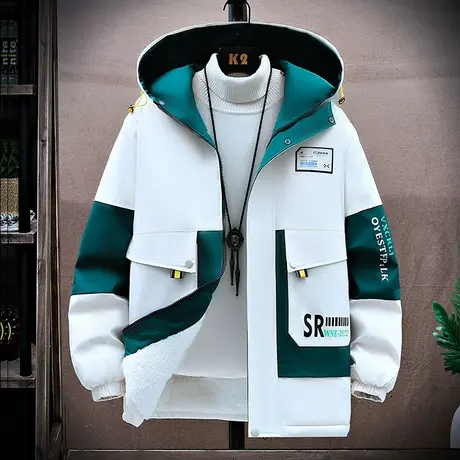 男士夹克2023年新款春秋冬季潮上衣青少年学生外套男商品大图