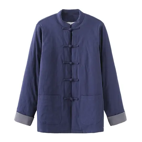 唐装中国风男装可脱卸棉衣男棉服立领复古男士短款外套中式棉图片