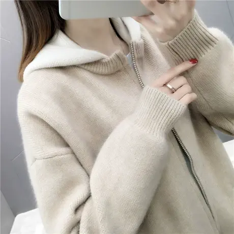 外套女2024新款春春秋毛衣女针织衫爆款宽松潮外搭秋冬女上衣轻熟商品大图