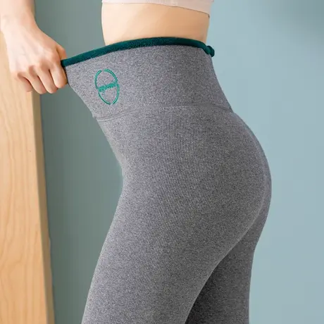 暖暖收腹打底裤女外穿加绒加厚秋冬紧身纯棉九分保暖海藻绒养生裤图片