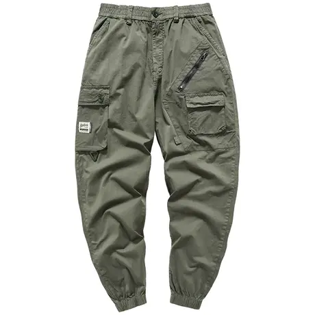 VIP工装裤男多口袋束脚裤夏季美式复古潮牌运动休闲裤宽松哈伦裤商品大图