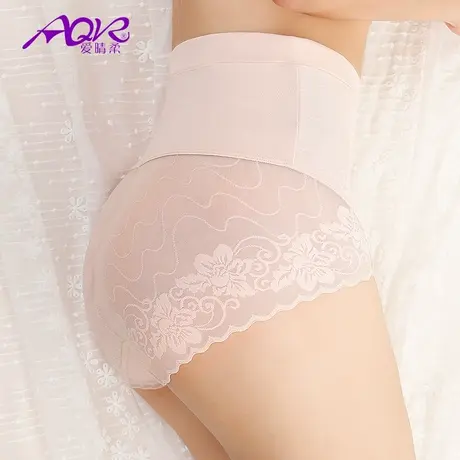 内裤女高腰收小肚子大码胖mm纯棉抗菌裆蕾丝无痕性感包臀女士三角商品大图