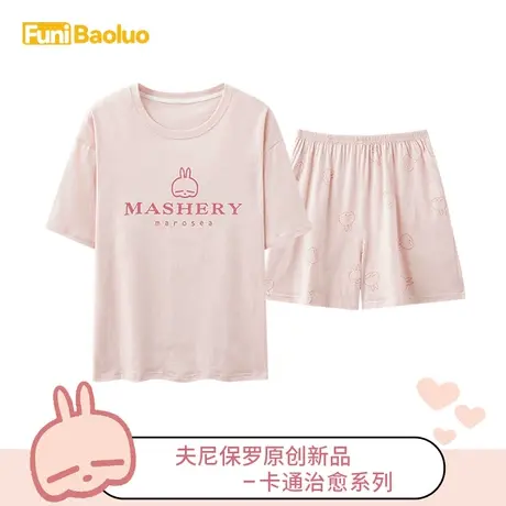 睡衣女夏天纯棉短袖短裤新款高档可爱卡通可外穿日系休闲家居服薄商品大图