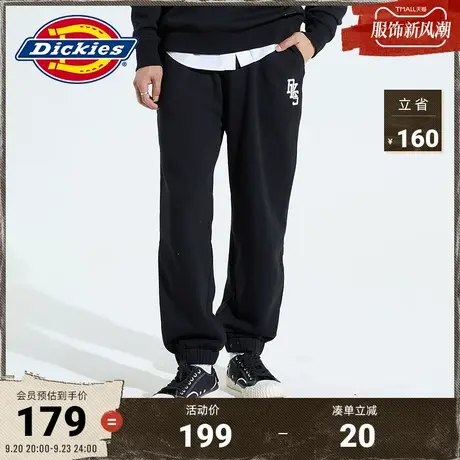 Dickies秋冬工装风加绒束脚卫裤休闲男女情侣下装 直筒长裤图片