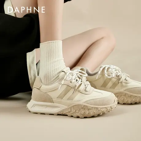 达芙妮厚底德训鞋女2025新款老爹鞋春季运动鞋增高小白鞋百搭女鞋商品大图