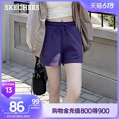 Skechers斯凯奇2025运动休闲短裤女 宽松显瘦A字裤薄款抽绳热裤夏商品大图