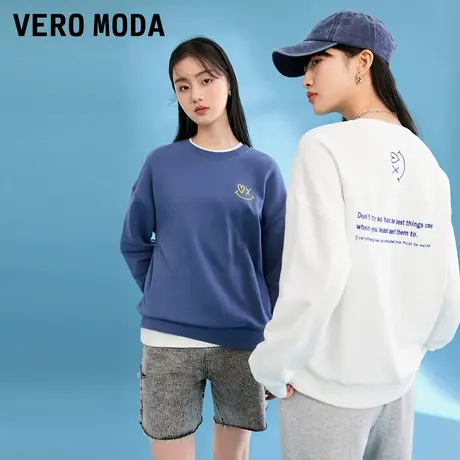 Vero Moda奥莱卫衣早秋清仓韩范儿甜美简笔画印花宽松休闲上衣女图片
