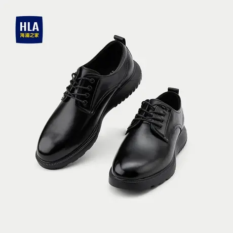 HLA/海澜之家休闲皮鞋25新头层牛皮轻盈透气耐穿舒适通勤简约鞋男商品大图