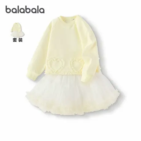【商场同款】巴拉巴拉童装女童卫衣套装网纱裙两件套2025春装新款图片