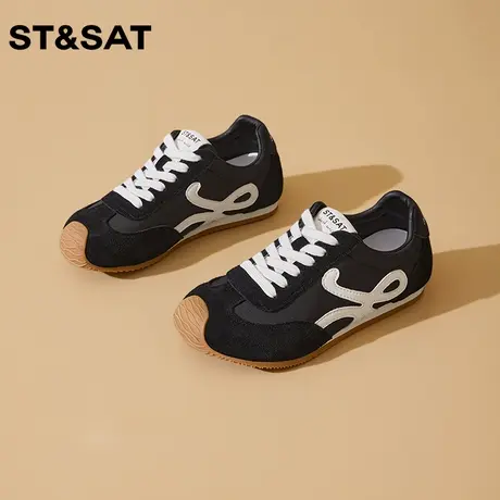 星期六轻便百搭平底运动休闲鞋2025年冬季新款内增高阿甘鞋德训鞋商品大图