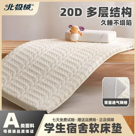 Bejirog/北极绒A类学生宿舍软床垫家用宿舍单人折叠加厚防滑图片