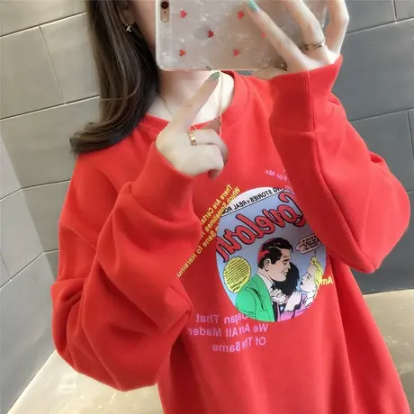 假两件拼接卫衣女2023春季新款女装韩版百搭宽松长袖学生上衣潮图片
