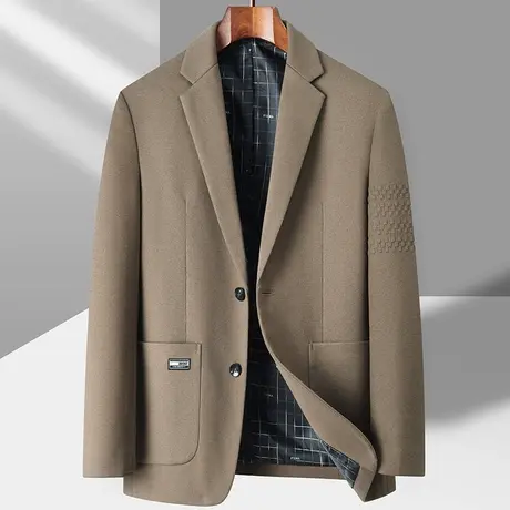 春秋季男士休闲西服纯色高档商务新款小西装呢子外套修身单件上衣图片