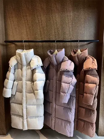 韩版面包超长款羽绒服女过膝2023新款加厚大被子冬季中性连帽外套图片