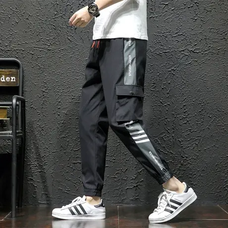 工装裤子男士春秋冬季新款宽松百搭运动束脚卫裤潮牌大码休闲长裤商品大图