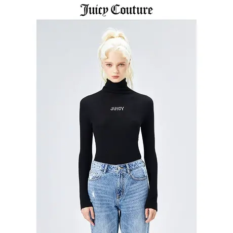 Juicy Couture橘滋毛衣女春季新款时尚高领毛衣打底毛织套头衫女商品大图